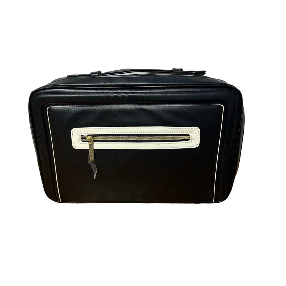 Estee Lauder Black White Cosmetics Bag Makeup Travel Case Toiletries